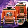 Miami Hurricanes Custom Name And Number Sport Fans Christmas Gift Ugly Christmas Sweater Product Photo 1