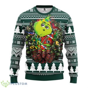 Michigan State Spartans Grinch Hug Christmas Ugly Sweater Product Photo 1