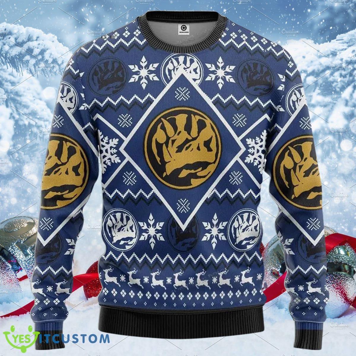Mighty Morphin Power Ranger Blue Ugly Christmas Sweater A Luxurious Gift For Loved Ones 3 Mighty Morphin Power Ranger Blue Ugly Christmas Sweater A Luxurious Gift For Loved Ones Product Photo 1