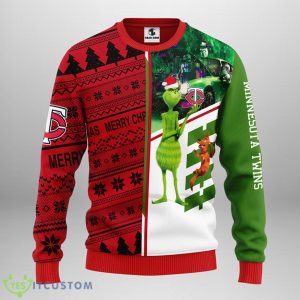 Minnesota Twins Grinch & Scooby-doo Christmas Ugly Sweater Product Photo 1