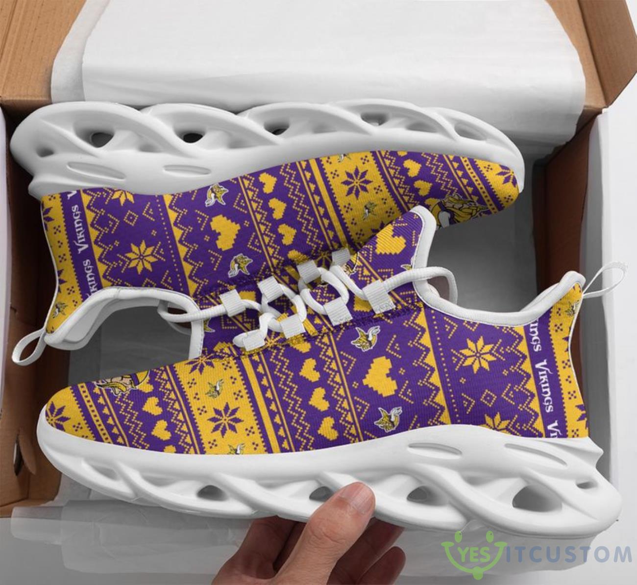 Minnesota Vikings Christmas Patterns Max Soul Shoes 9 Minnesota Vikings Christmas Patterns Max Soul Shoes Product Photo 1