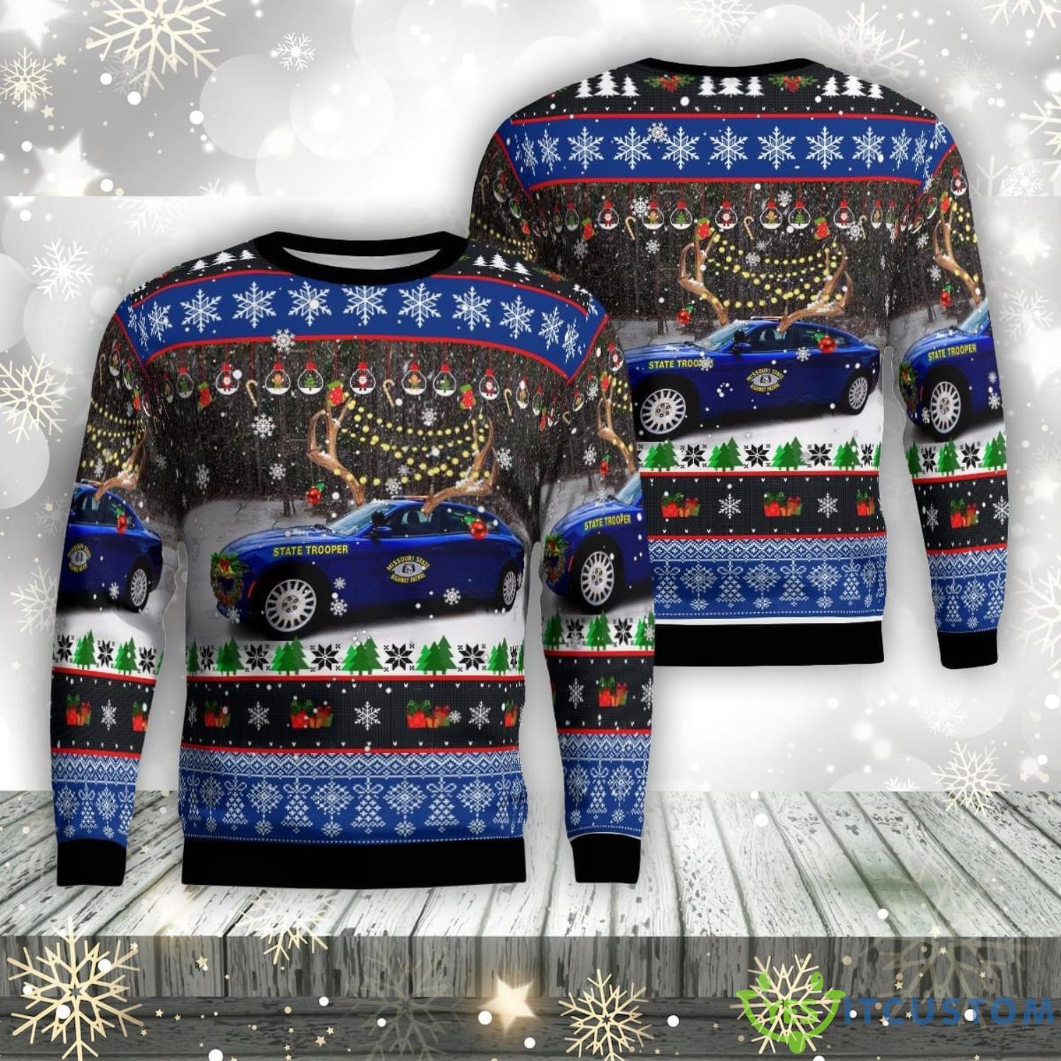 Missouri State Highway Patrol Christmas AOP Ugly Sweater Christmas Season Gift 3 Missouri State Highway Patrol Christmas AOP Ugly Sweater Christmas Season Gift Product Photo 1