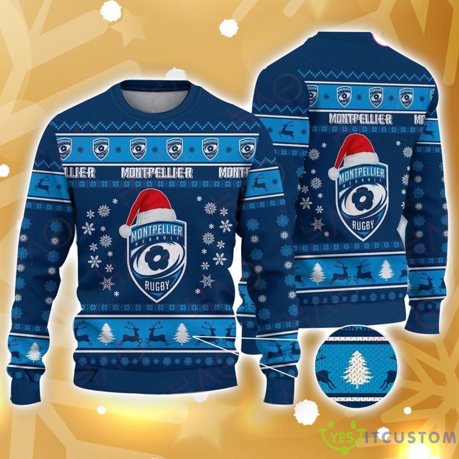 Montpellier Herault Rugby Ugly Christmas Sweater Gift For Men And Women 3 Montpellier Herault Rugby Ugly Christmas Sweater Gift For Men And Women Product Photo 1