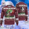 NCAA Florida State Seminoles Logo Hand Grinch Ugly Christmas 3D Sweater - NCAA Florida State Seminoles Logo Hand Grinch Ugly Christmas 3D Sweater
