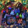 Neon Art Santa And Snowman Ugly Christmas Sweater Best Gift For Men And Women Product Photo 1