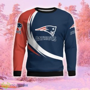 New England Patriots Curved Stripes Funny Ugly Christmas Sweater Gift For Men And Women Gift Holidays - New England Patriots Curved Stripes 3D Sweatshirt_2