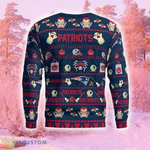 New England Patriots Spooky Ghost Pumpkin Funny Ugly Christmas Sweater Gift For Men And Women Gift Holidays - New England Patriots Spooky Ghost Pumpkin Sweatshirt Limited Edition_6