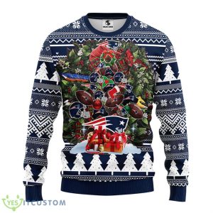 New England Patriots Tree Ugly Christmas Fleece Sweater Product Photo 1