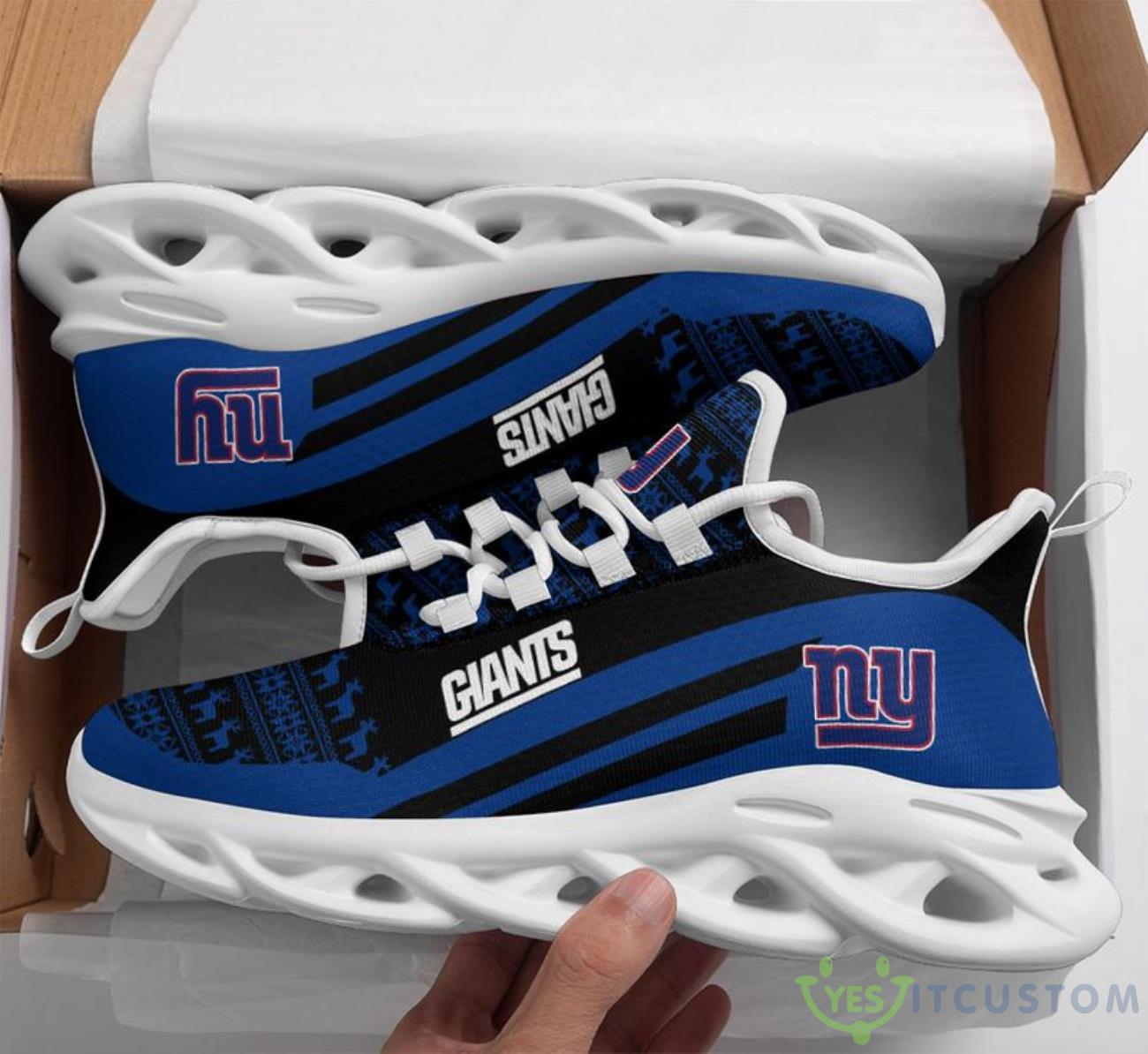 New York Giants Christmas Pattern Max Soul Shoes 5 New York Giants Christmas Pattern Max Soul Shoes Product Photo 1