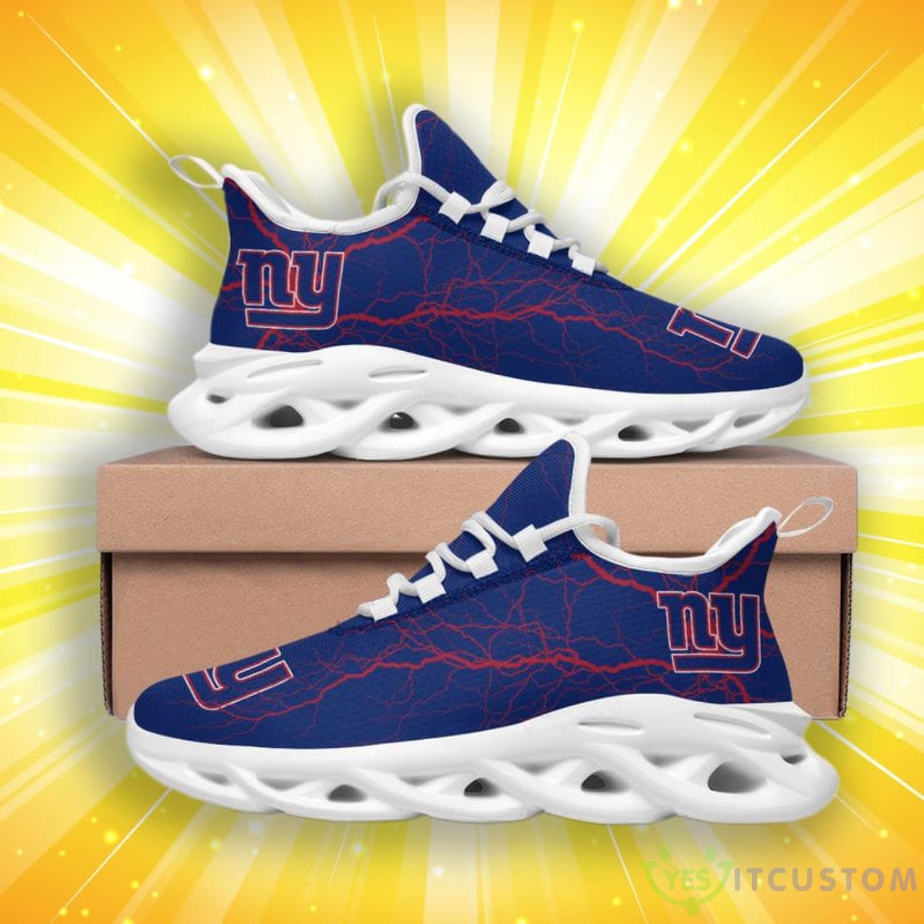 New York Giants Lightning Pattern Max Soul Shoes 6 New York Giants Lightning Pattern Max Soul Shoes Product Photo 2