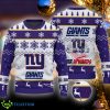 New York Giants NFL Rugby Gloves Pattern Ugly Xmas Purple 3D Sweater - New York Giants NFL Rugby Gloves Pattern Ugly Xmas Purple 3D Sweater