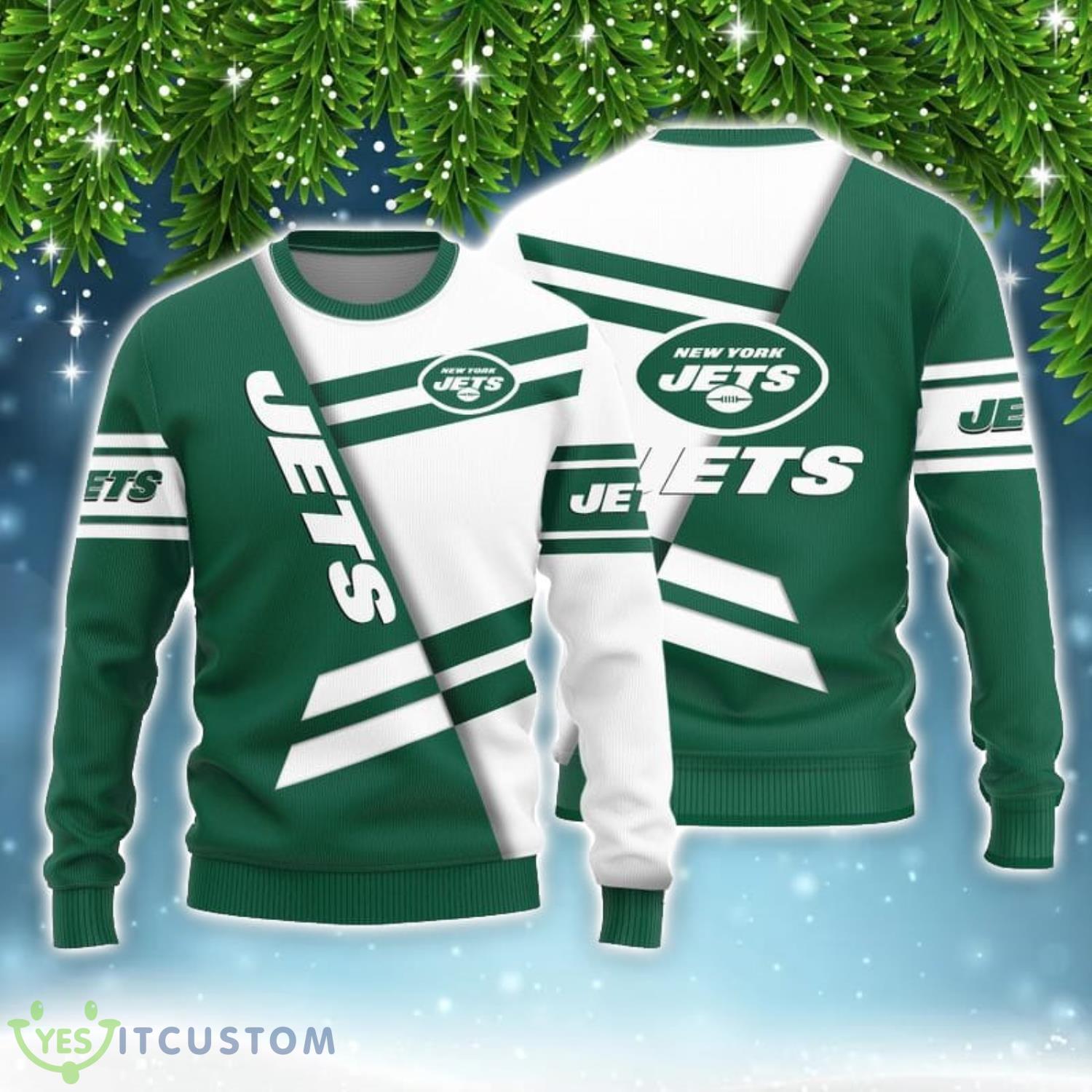 New York Jets Basic Pattern Limited Sweater Ugly Christmas Gift 3 New York Jets Basic Pattern Limited Sweater Ugly Christmas Gift Product Photo 1