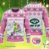 New York Jets Grinch Shitter's Full Toilet Ugly Christmas Pink 3D Sweater - New York Jets Grinch Shitter's Full Toilet Ugly Christmas Pink 3D Sweater