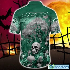 New York Jets Halloween Trending Skull 3D Hawaiian Shirt For Fans Gift Christmas Men And Women - New York Jets Halloween Skull Trending Hawaii Shirt New Arrivals_4