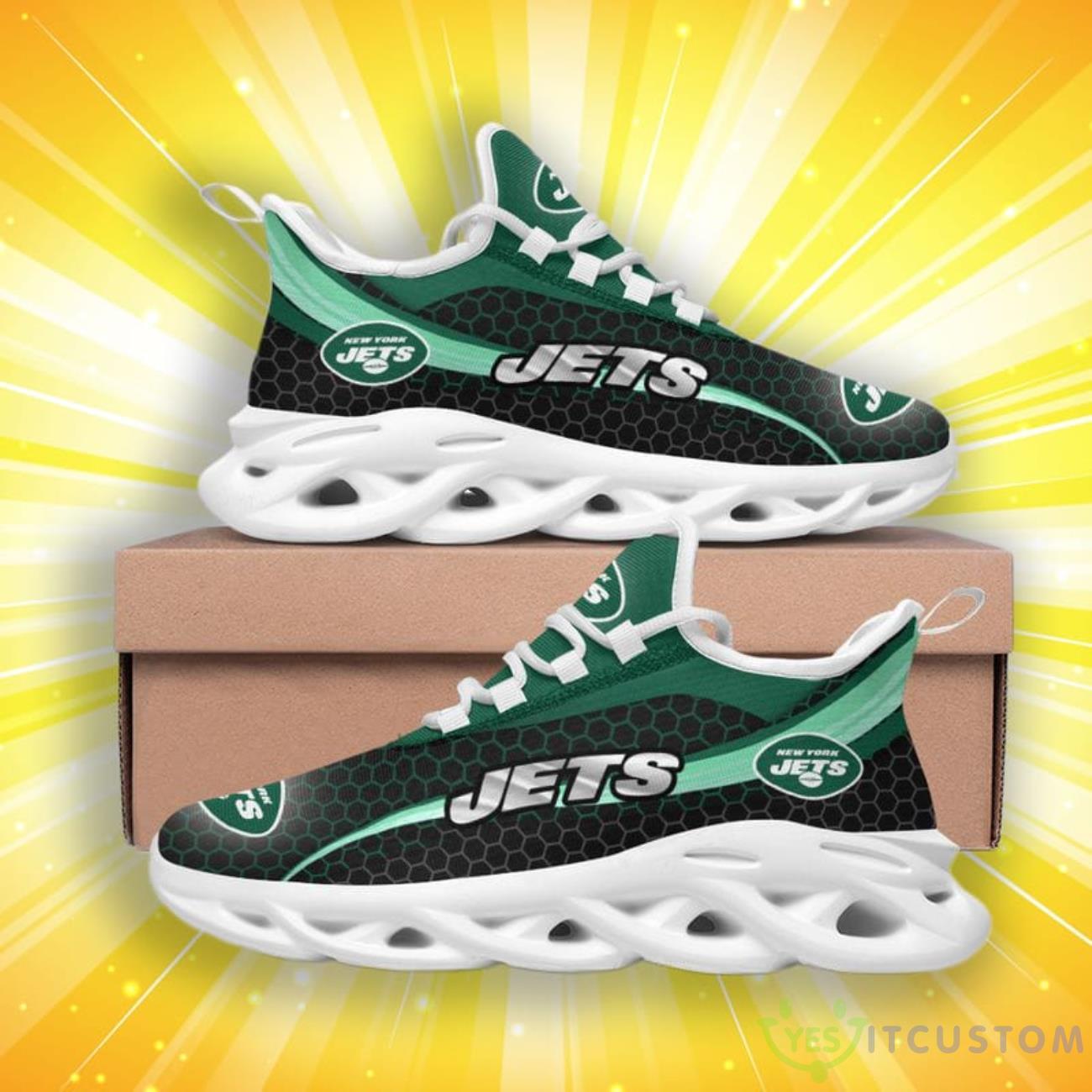 New York Jets Honeycomb Pattern Max Soul Shoes 6 New York Jets Honeycomb Pattern Max Soul Shoes Product Photo 2
