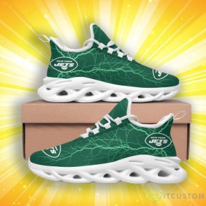 New York Jets Lightning Pattern Max Soul Shoes 3 New York Jets Lightning Pattern Max Soul Shoes Product Photo 2