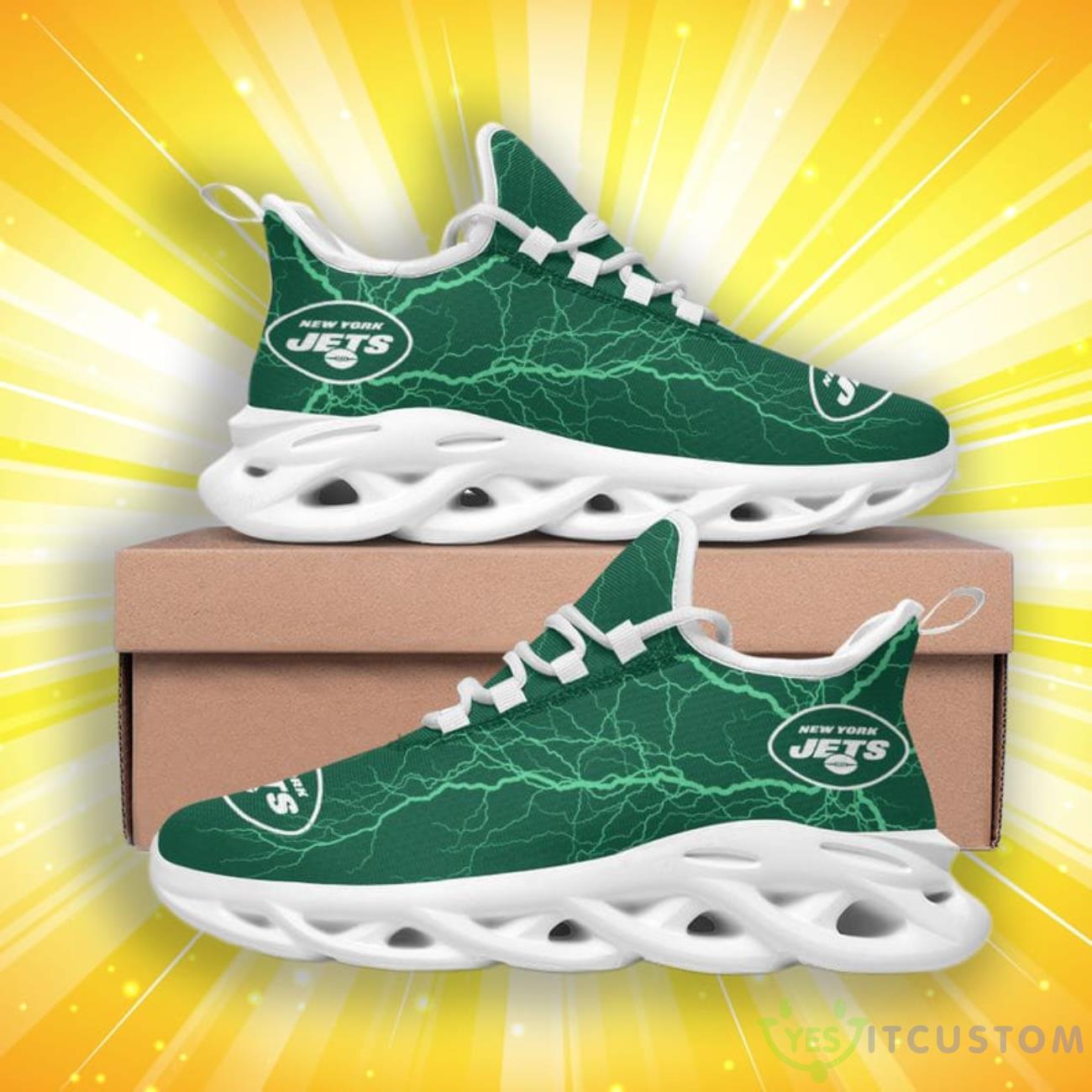 New York Jets Lightning Pattern Max Soul Shoes 6 New York Jets Lightning Pattern Max Soul Shoes Product Photo 2