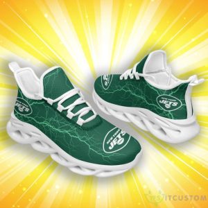 New York Jets Lightning Pattern Max Soul Shoes Product Photo 1
