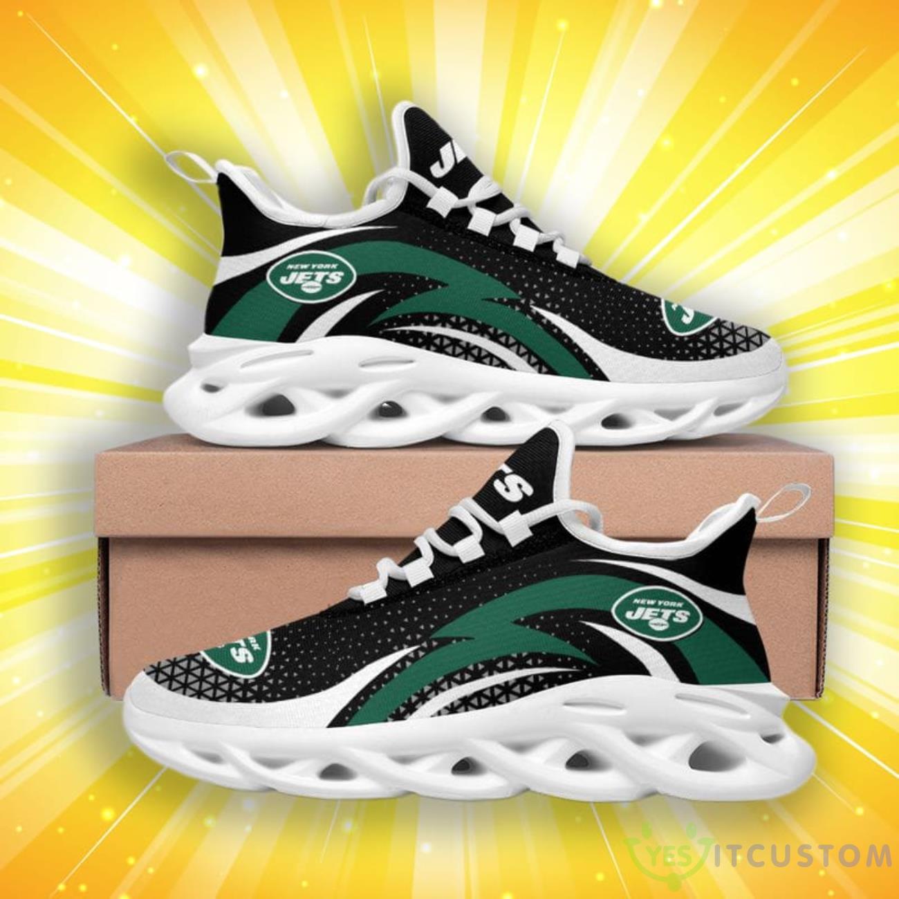 New York Jets Triangle Abstract Pattern Max Soul Shoes 6 New York Jets Triangle Abstract Pattern Max Soul Shoes Product Photo 2