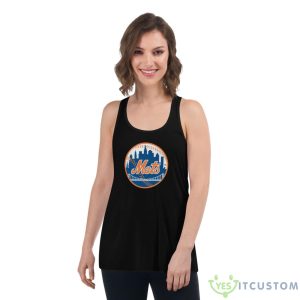 New York Mets Baseball Team Logo Shirt 8 New York Mets Baseball Team Logo Shirt - Women's Flowy Racerback Tank