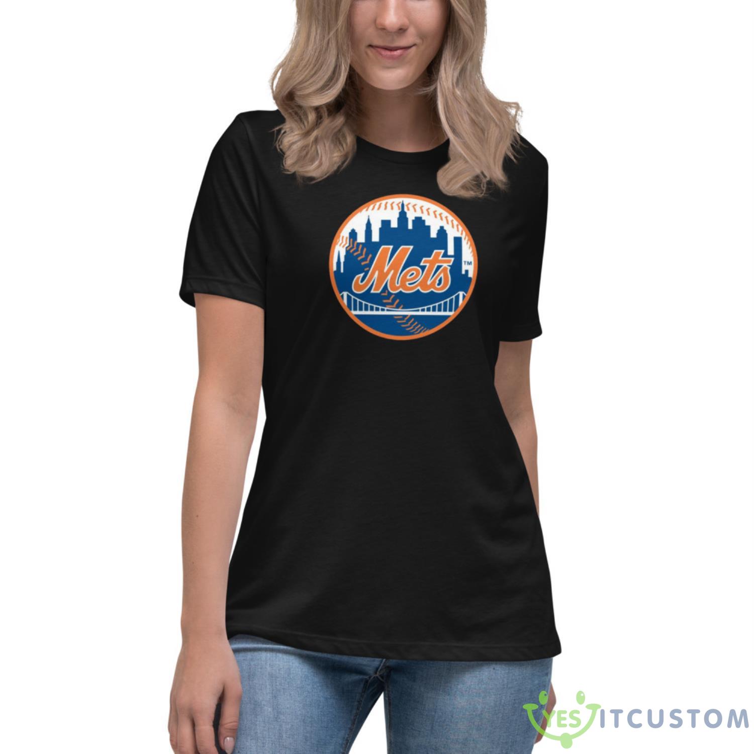 New York Mets Baseball Team Logo Shirt 5 New York Mets Baseball Team Logo Shirt - Women's Relaxed Short Sleeve Jersey Tee