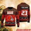 NFL Cleveland Browns Friends 3D Ugly Christmas Sweater Custom Number And Name - NFL Cleveland Browns Friends 3D Ugly Christmas Sweater Custom Number And Name