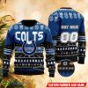 NFL Indianapolis Colts Cider 3D Knitted Christmas Sweater Custom Number And Name - NFL Indianapolis Colts Cider 3D Knitted Christmas Sweater Custom Number And Name