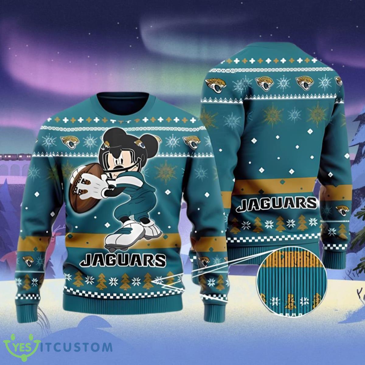 NFL Jacksonville Jaguars Mickey Mouse Thanksgiving Ugly Sweater Style Gift For Men And Womens 3 NFL Jacksonville Jaguars Mickey Mouse Thanksgiving Ugly Sweater Style Gift For Men And Womens Product Photo 1