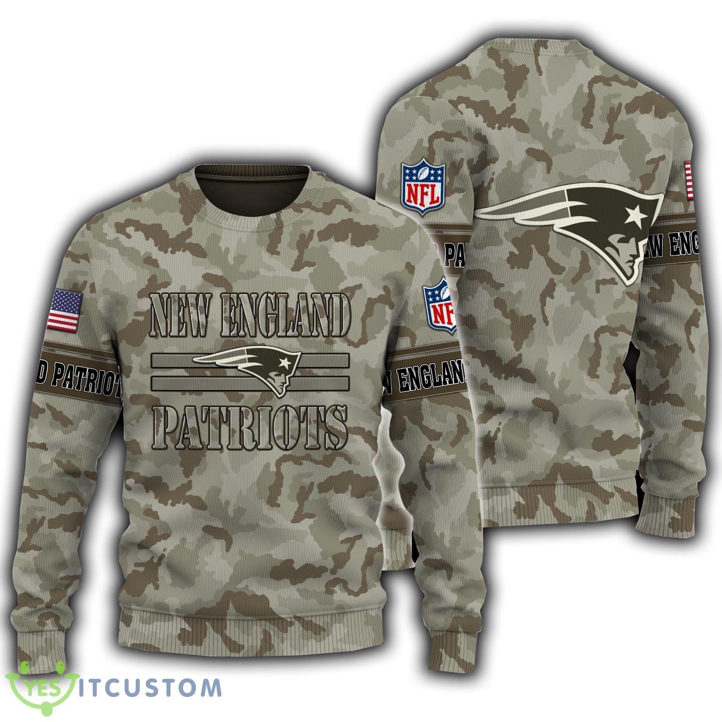 NFL New England Patriots Logo Camo New Style 3D Sweater Gift For Christmas 3 NFL New England Patriots Logo Camo New Style 3D Sweater Gift For Christmas - New England Patriots Logo NFL Camo New Style 3D Sweater Gift For Christmas