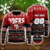 NFL San Francisco 49ers Custom Name And Number Christmas Snowflake Pattern Ugly Christmas Sweater For Fans Product Photo 1