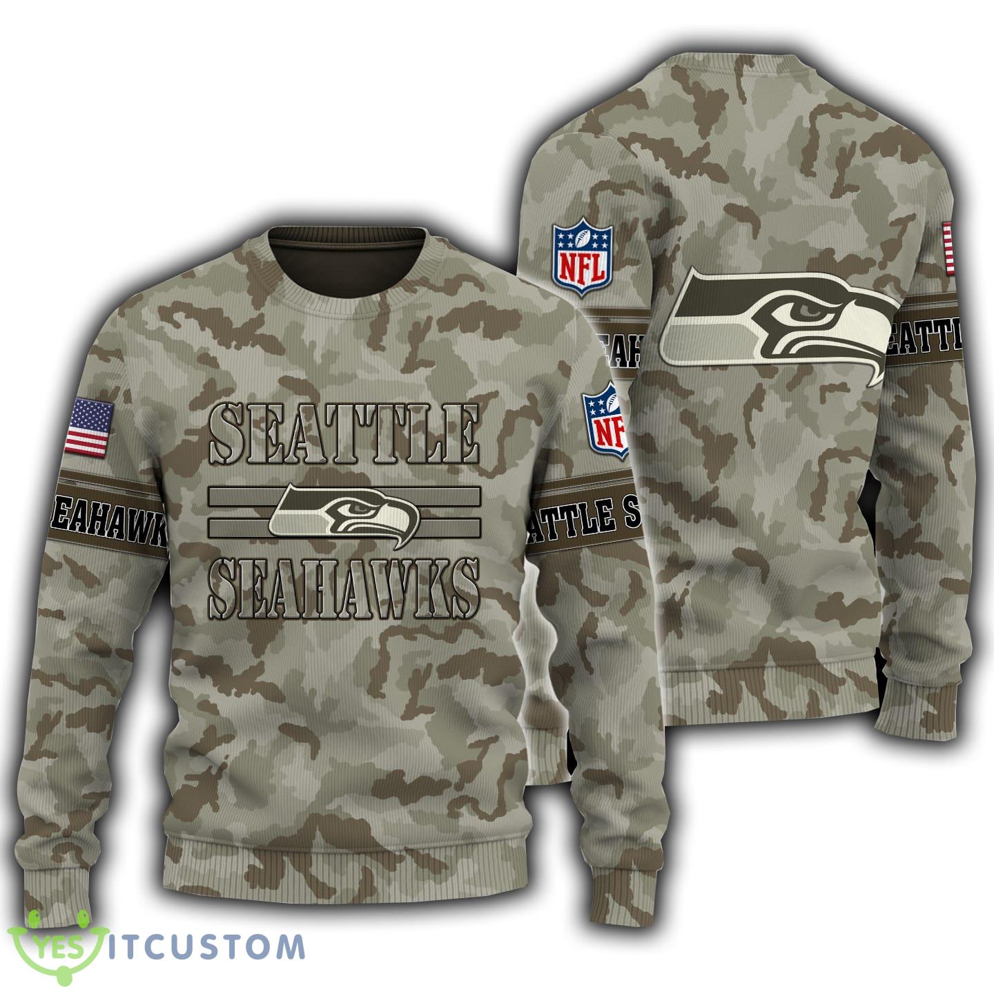 NFL Seattle seahawks Logo Camo New Style 3D Sweater Gift For Christmas 3 NFL Seattle seahawks Logo Camo New Style 3D Sweater Gift For Christmas - Seattle seahawks Logo NFL Camo New Style 3D Sweater Gift For Christmas