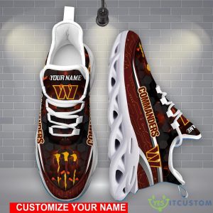 NFL Washington Commanders Running Sneakers Custom Name Max Soul Shoes Best Gift For Sport Fans Product Photo 3