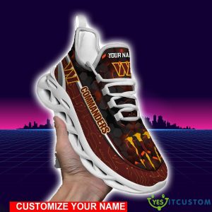 NFL Washington Commanders Running Sneakers Custom Name Max Soul Shoes Best Gift For Sport Fans Product Photo 1