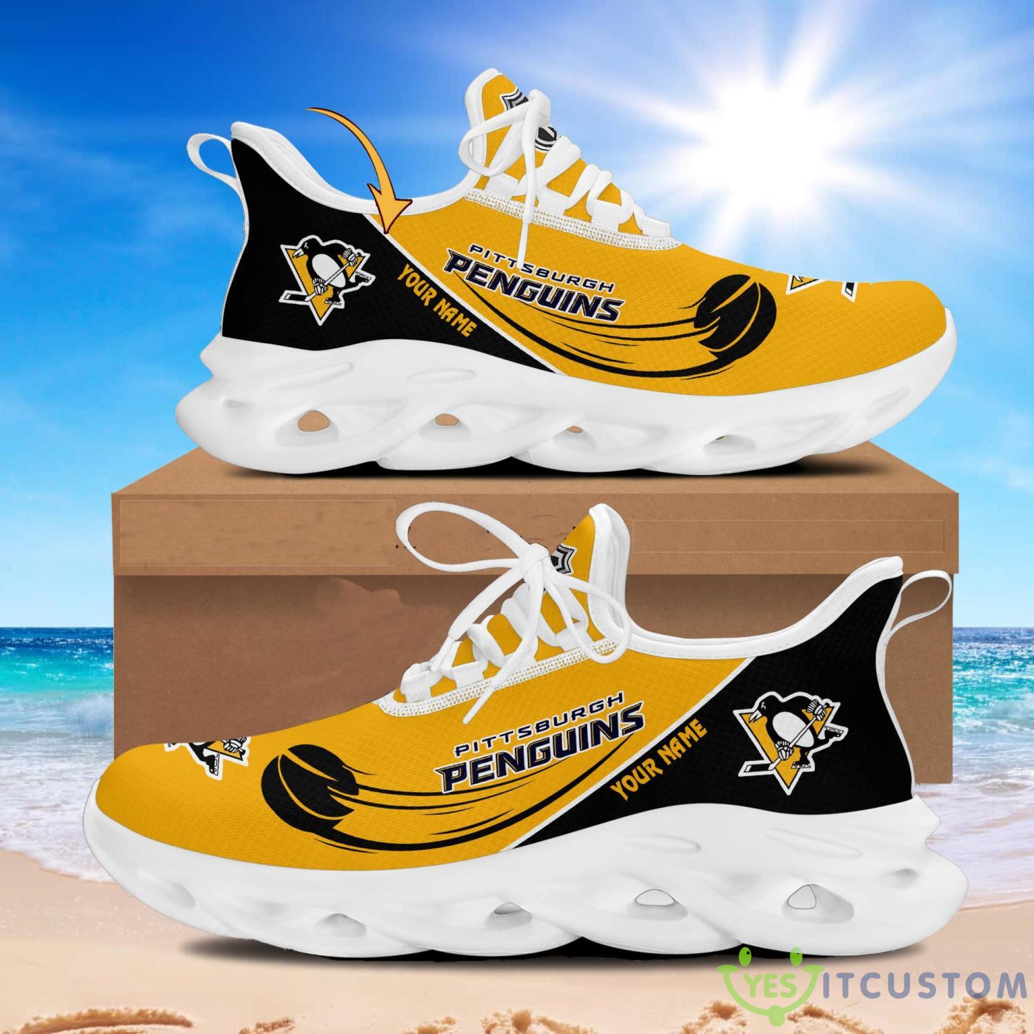 NHL Pittsburgh Penguins Max Soul Shoes Personalized Name Sport Running Sneakers 10 NHL Pittsburgh Penguins Max Soul Shoes Personalized Name Sport Running Sneakers Product Photo 2