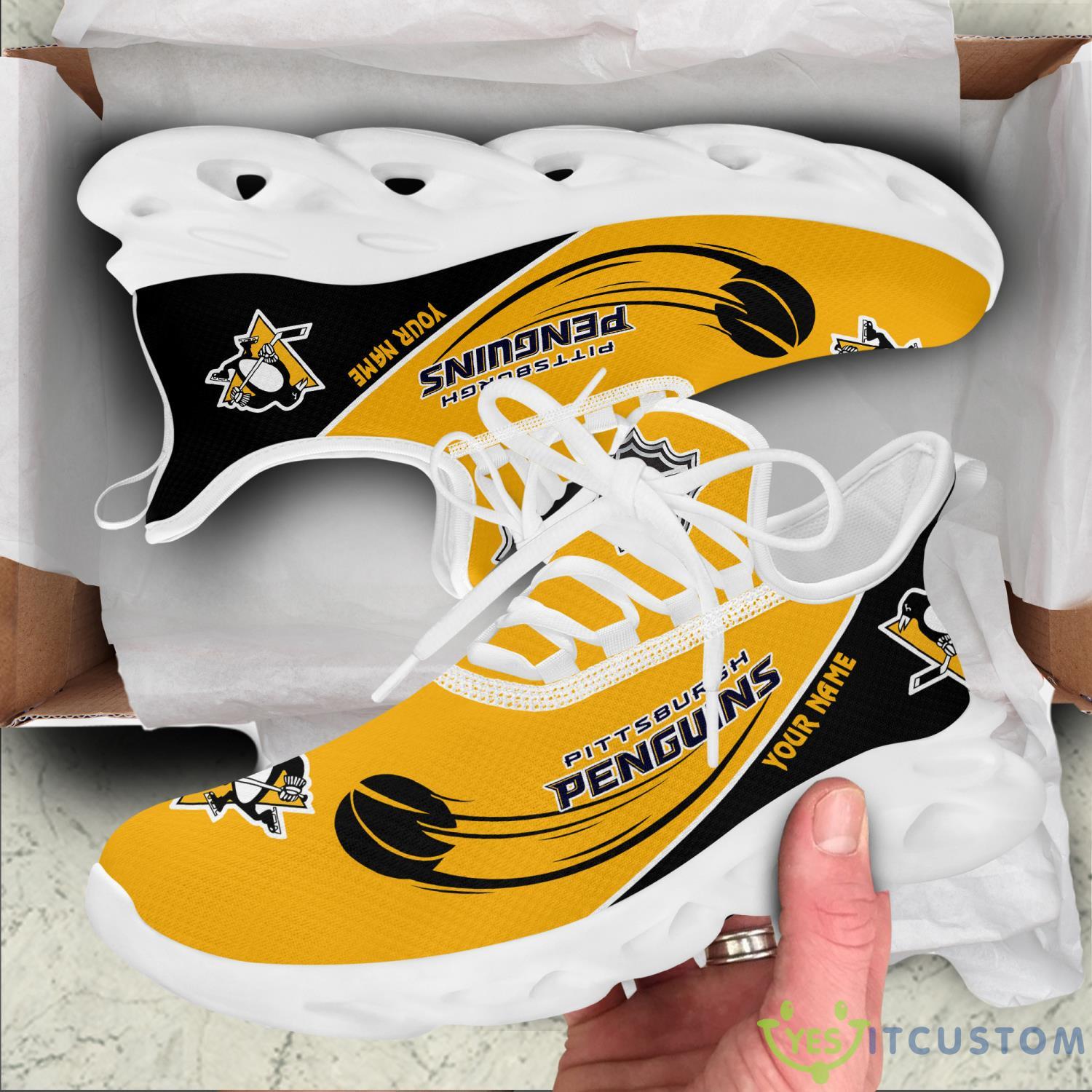 NHL Pittsburgh Penguins Max Soul Shoes Personalized Name Sport Running Sneakers 3 NHL Pittsburgh Penguins Max Soul Shoes Personalized Name Sport Running Sneakers Product Photo 3