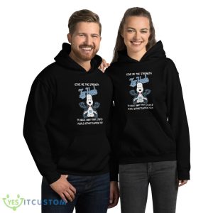 North Carolina Tar Heels Snoopy Yoga Give Me The Strength Limited Edition T Shirt, Christmas Sweatshirt - 18500 Unisex Heavy Blend Hooded Sweatshirt