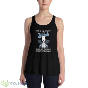 North Carolina Tar Heels Snoopy Yoga Give Me The Strength Limited Edition T Shirt, Christmas Sweatshirt - 8800 Women's Flowy Racerback Tank