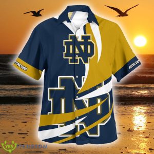 Notre Dame Fighting Irish Beach 3D Hawaiian Shirt Best For Fans Beach Gift For Men And Women - Notre Dame Fighting Irish Classic Button Up Shirt_1