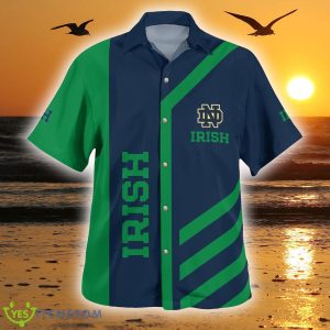 Notre Dame Fighting Irish Surf 3D Hawaiian Shirt Best For Fans Beach Gift For Men And Women - Notre Dame Fighting Irish Short Sleeve Button Shirt Limited Edition_1
