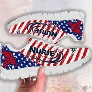 Nurse American Flag Casual Running Sneakers Product Photo 1