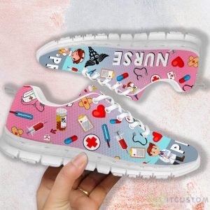Nurse Pattern Casual Running Sneakers Product Photo 1