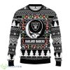 Oakland Raiders Grateful Dead Ugly Christmas Fleece Sweater Product Photo 1