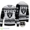 Oakland Raiders Snowflakes Reindeer Pattern Ugly Xmas Sweater For Men And Women - Oakland Raiders Snowflakes Reindeer Pattern Ugly Xmas Sweater For Men And Women