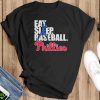 Official philadelphia phillies eat sleep baseball T-shirt - Black T-Shirt