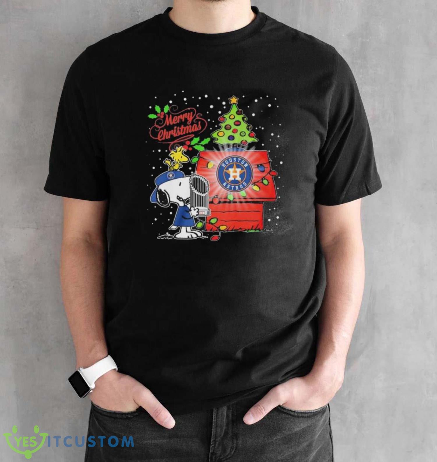 Official Snoopy And Woodstock Houston Astros Merry Christmas Cup Mlb Postseason Shirt 11 Official Snoopy And Woodstock Houston Astros Merry Christmas Cup Mlb Postseason Shirt - Black Unisex T-Shirt