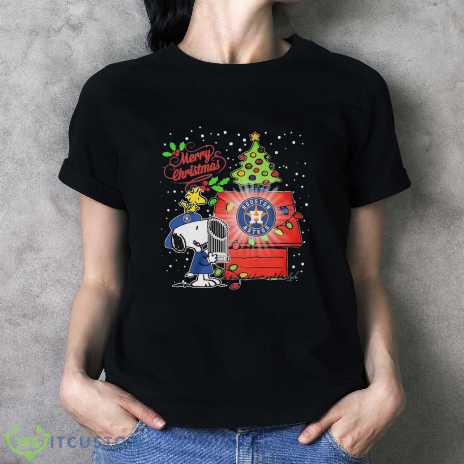 Official Snoopy And Woodstock Houston Astros Merry Christmas Cup Mlb Postseason Shirt 4 Official Snoopy And Woodstock Houston Astros Merry Christmas Cup Mlb Postseason Shirt - Ladies T-Shirt