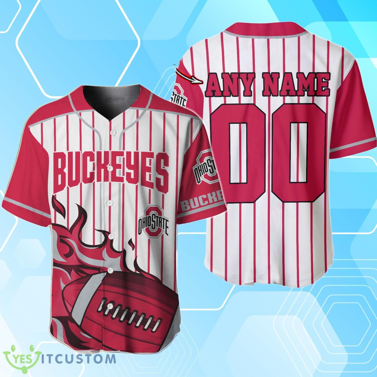 Ohio State Buckeyes BaseBall Jersey Custom Number And Name 5 Ohio State Buckeyes BaseBall Jersey Custom Number And Name Product Photo 1