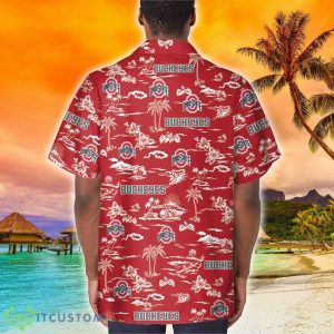 Ohio State Buckeyes Islander 3D Hawaiian Shirt Best For Fans Beach Gift For Men And Women - Ohio State Buckeyes Tropical AOP Pocket Hawaiian Shirt_6