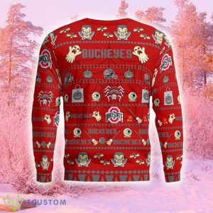 Ohio State Buckeyes Spooky Ghost Pumpkin Funny Ugly Christmas Sweater Gift For Men And Women Gift Holidays - Ohio State Buckeyes Spooky Ghost Pumpkin Sweatshirt Limited Edition_6