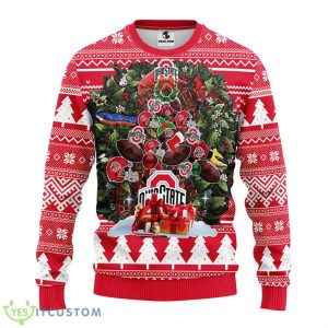 Ohio State Buckeyes Tree Ball Christmas Ugly Sweater Product Photo 1